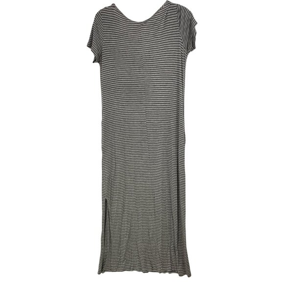 Olivia Rae NY Striped V-Neck Maxi Shirt Dress Swim Cover L RCC10465 EUC Vacay - Picture 2 of 8